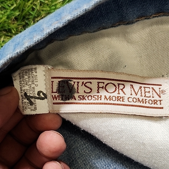 Levi's Light Blue Denim Pants Vintage Rare 70s Orange Tab - Picture 10 of 10
